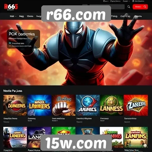 Variedade de jogos disponíveis em r66.com